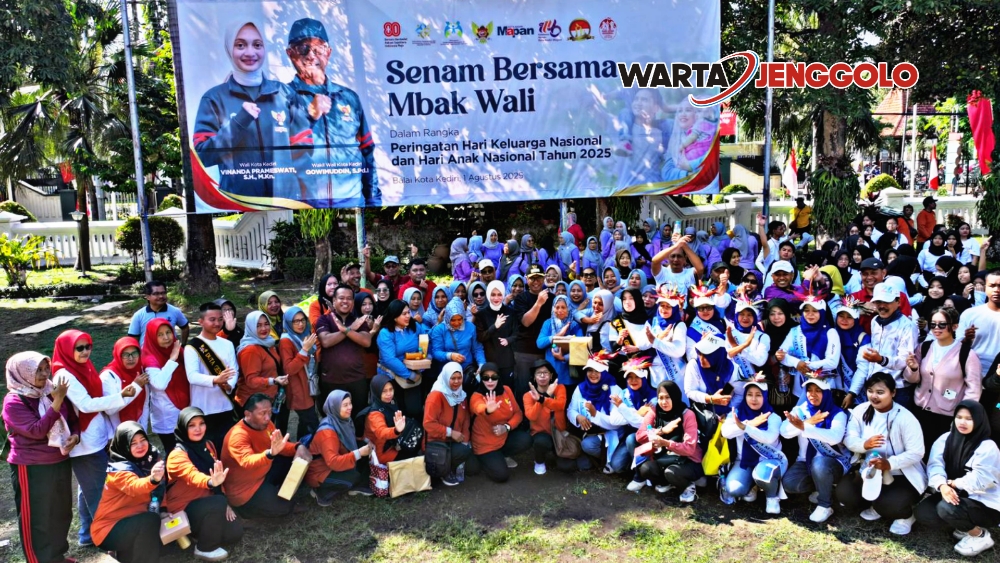 bak Wali senam bersama kader KB dan pemberdayaan perempuan Kota Kediri dalam rangka HARGANAS dan HAN 2025