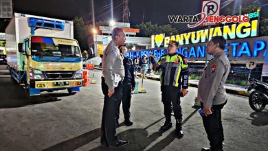 Kapolresta Banyuwangi atur lalu lintas di Pelabuhan Ketapang