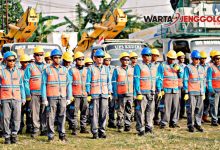 Petugas PLN Kediri gelar Apel Siaga MARATON menjelang HUT RI ke-80