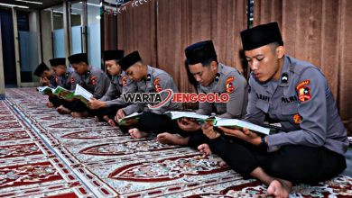 Suasana pengajian dan kebersamaan anggota Polri