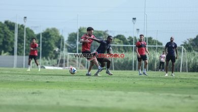 Pemain Persik Kediri berlatih set pieces dan finishing jelang lawan Persijap Jepara