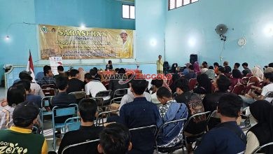Pak Lek Imam sampaikan sambutan dalam sarasehan bersama warga Campurejo