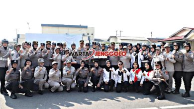 Momen kebersamaan ASN dan Polwan di Polres Kediri