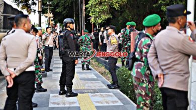 Personel Polres Kediri gelar patroli skala besar pasca kerusuhan