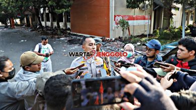 Polres Kediri memberi keterangan pers terkait 123 orang diamankan