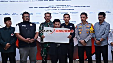 Suasana pertemuan Kapolres Kediri Kota dengan perguruan silat