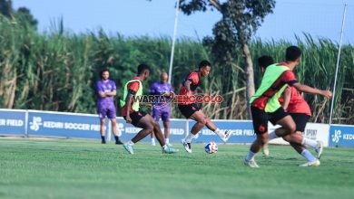 Rifqi Ray saat latihan bersama di Persik Kediri