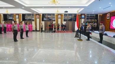 Upacara kenaikan pangkat 27 perwira tinggi Polri di Mabes Polri