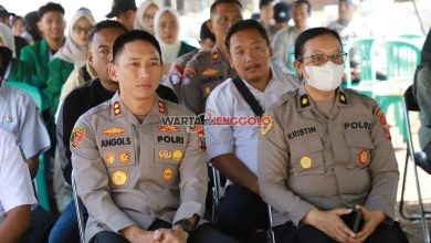 Kapolres Kediri Kota mengikuti vicon tanam jagung serentak bersama jajaran Polri