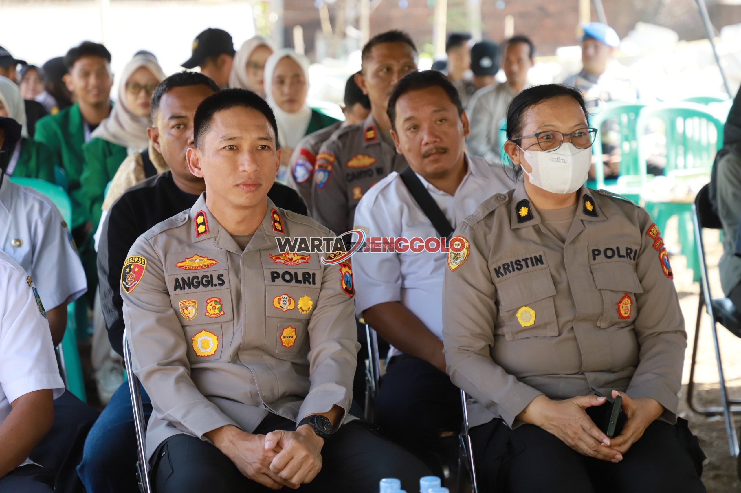 Kapolres Kediri Kota mengikuti vicon tanam jagung serentak bersama jajaran Polri