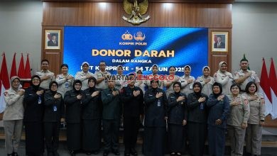 Kegiatan donor darah Korbrimob Polri dalam rangka memperingati Hari Ulang Tahun ke-54 KORPRI Polri