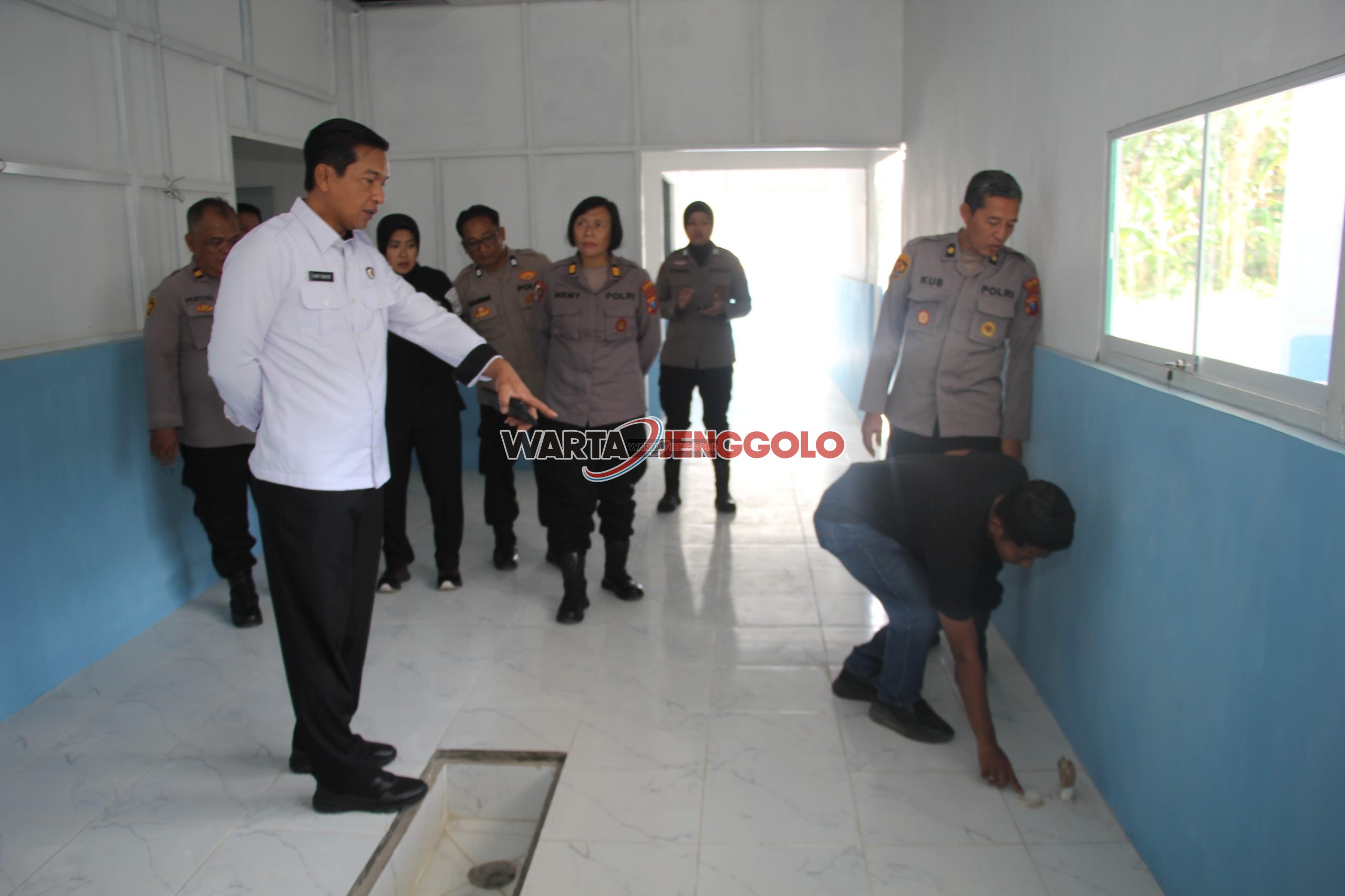 Polda Jatim pantau progres pembangunan SPPG Semampir 1 di Polres Kediri Kota