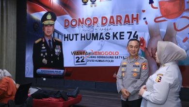Humas Polri menggelar aksi donor darah serentak di seluruh Indonesia dengan capaian rekor 16.619 kantong darah