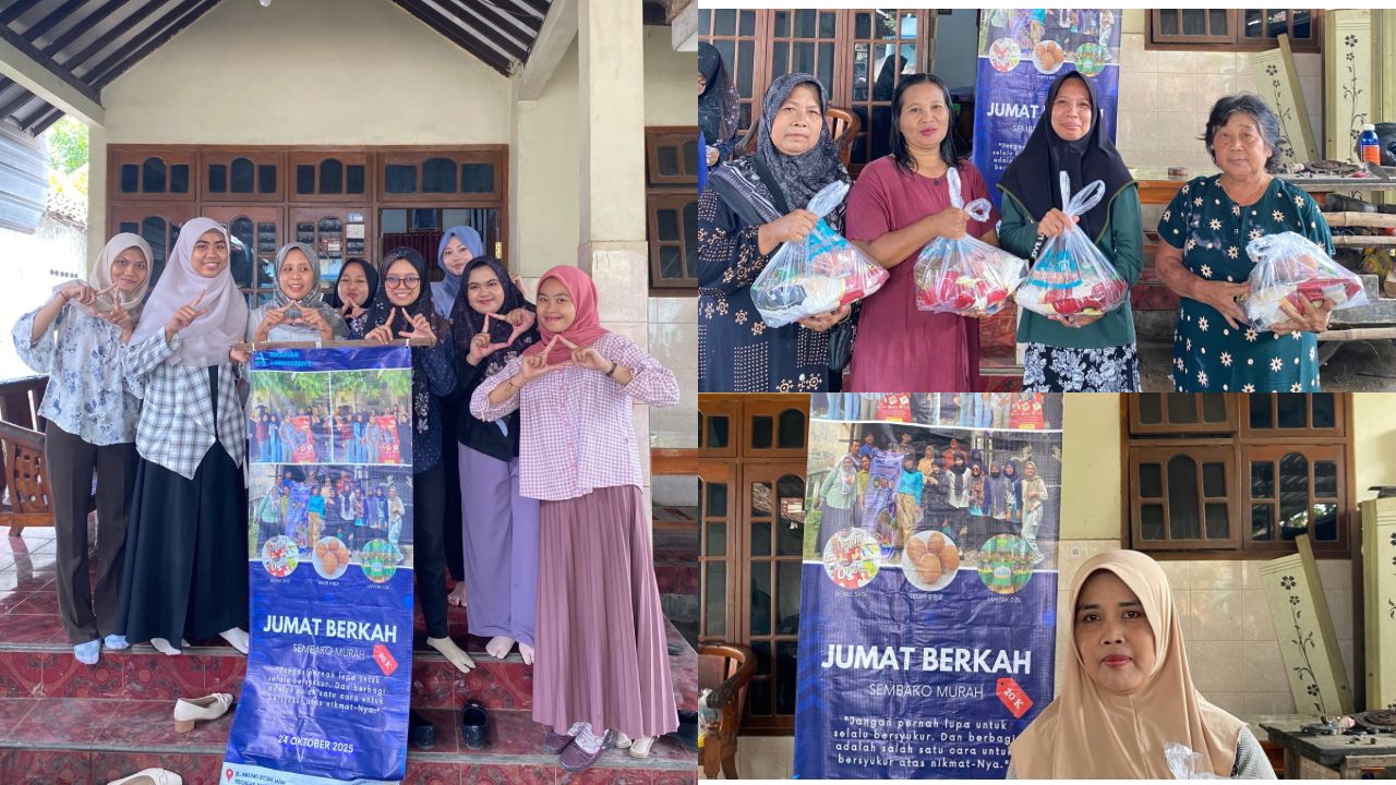Suasana penuh kehangatan saat kegiatan Jumat Berkah Amanah Consultant di pedesaan.