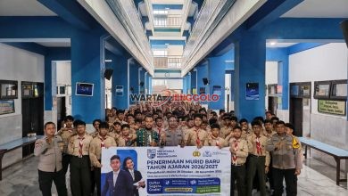 Kegiatan sosialisasi Polsek Pesantren tentang pendaftaran SMA Taruna Bhayangkara Tahun Ajaran 2026/2027.
