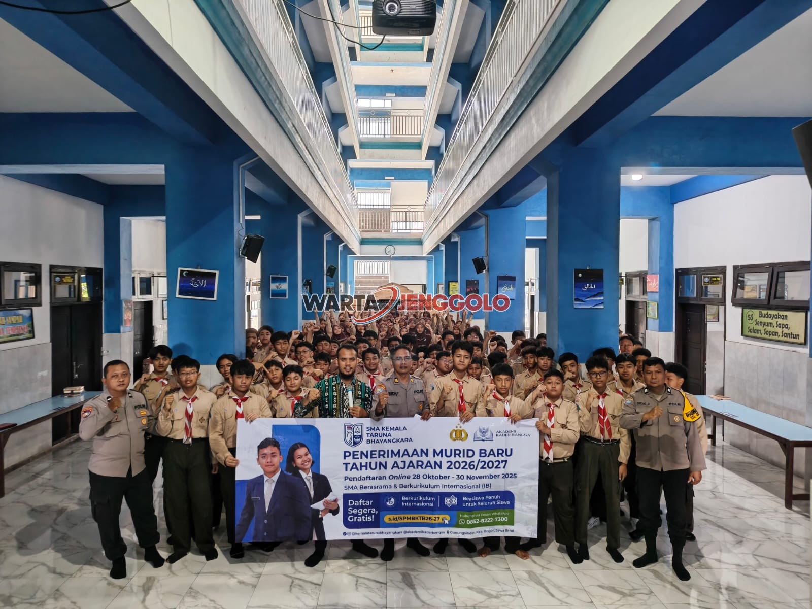 Kegiatan sosialisasi Polsek Pesantren tentang pendaftaran SMA Taruna Bhayangkara Tahun Ajaran 2026/2027.