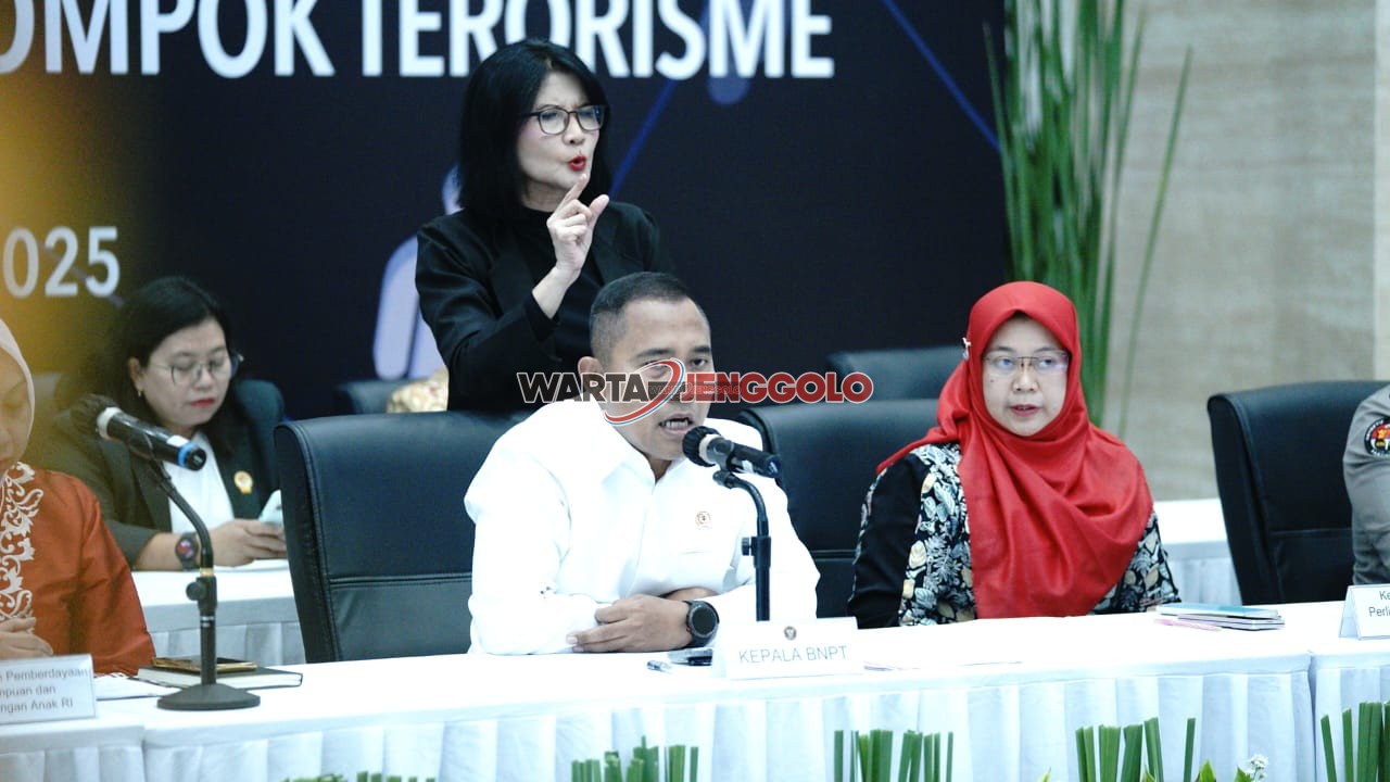 Konferensi pers Densus 88 terkait anak-anak terpapar terorisme di 26 provinsi.