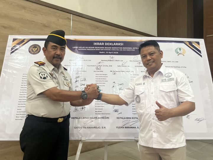 Deklarasi Lapas Kediri dan BNN Kota melawan narkoba dan pungli